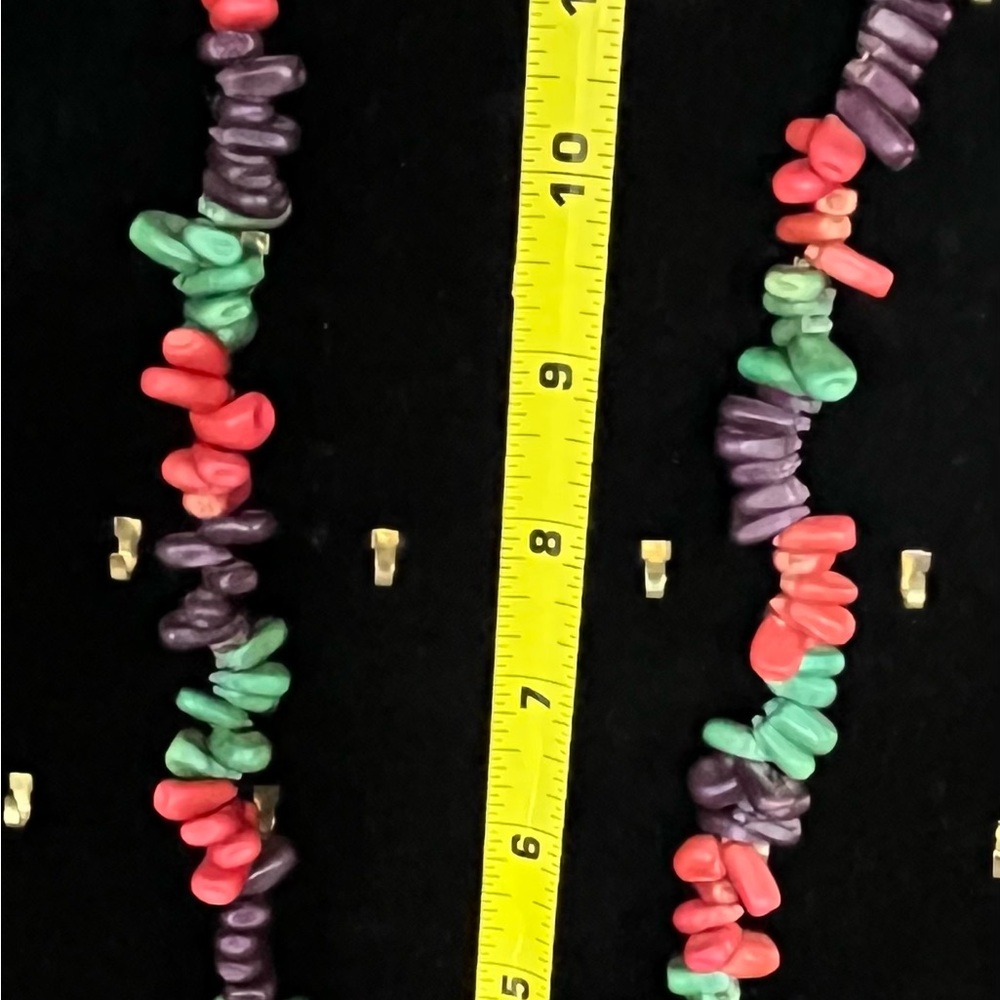 American Native Colorful Corn Beaded Necklaces Set of 2 37” leather strap - Picture 13 of 16